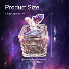CORFULRA dappen dish diamond-cut detail adds beauty to professional nail stations.