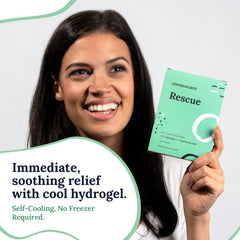 Self-cooling action of CorneaCare Rescue on eyes during application.