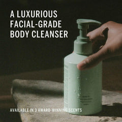 Corpus Nº Green Body Wash lather-action shows moisturizing cleanse in shower.