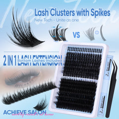 CORUSCATE bottom lashes clusters 5-6mm highlight subtle lower-lash enhancement for evening looks.