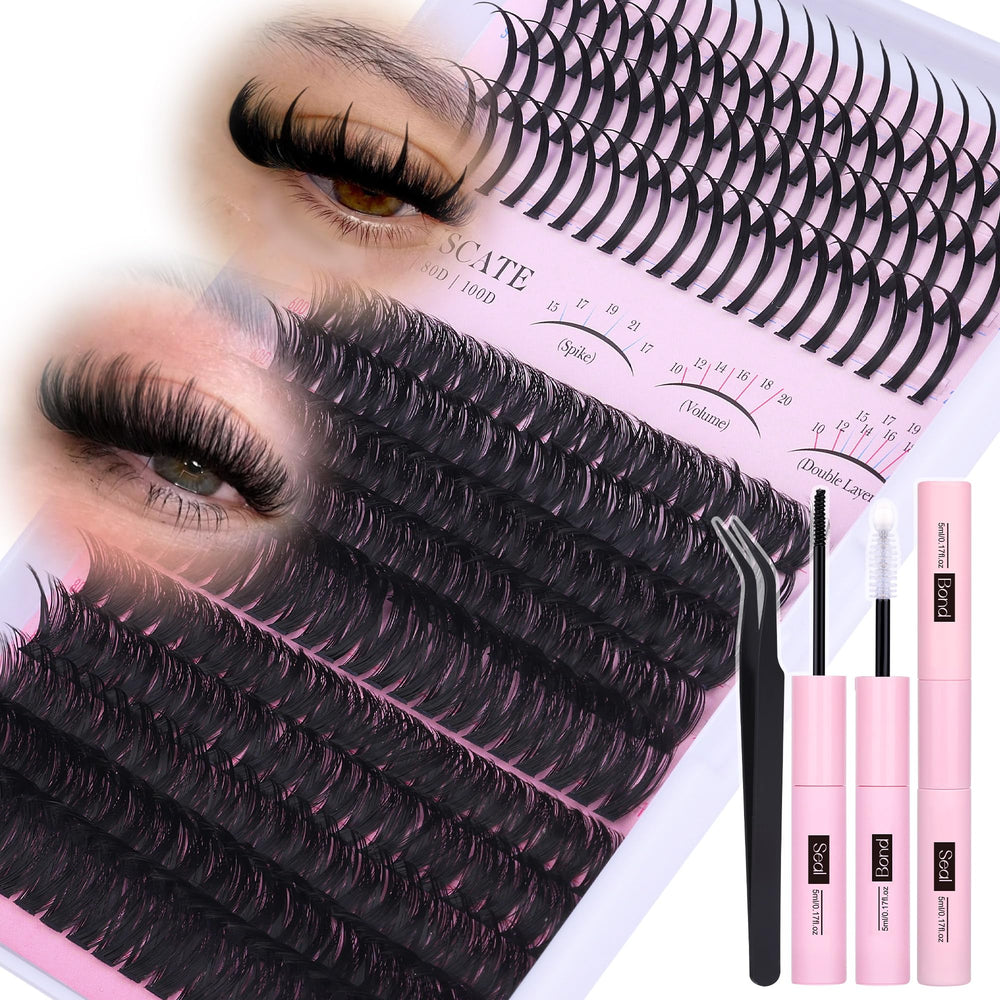 CORUSCATE Lash Clusters 60D80D volume close-up for subtle drama and all-day wear