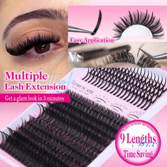 CORUSCATE lash clusters dual-layer example for customizable drama