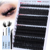 CORUSCATE Spiky Lash Clusters Kit 120D packaging for bold, dramatic lash looks.