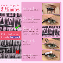 CORUSCATE Wispy Lash Clusters 144pcs display ample supply for multiple looks.
