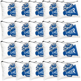 Cosblank cheer makeup bag blue bulk pack showing durable canvas for team gifts