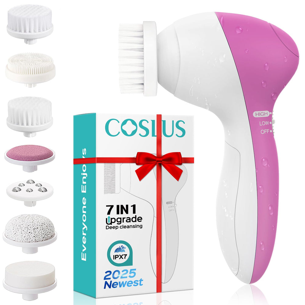 COSLUS Facial Cleansing Brush front view for daily deep cleansing routine