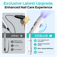 COSLUS speed dial close-up shows precise shaping and smoothing control.