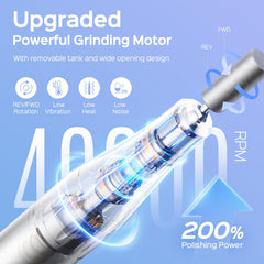 COSLUS nail drill LED display enables at-a-glance speed and battery status.