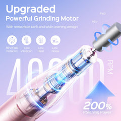 COSLUS nail drill LED display shows speed and battery for confident, uninterrupted sessions.