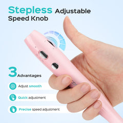COSLUS nail drill multifunction tool supports cuticle care and callus removal at home.