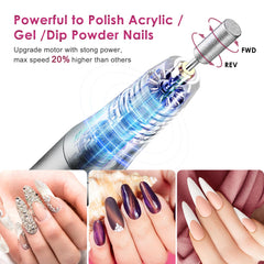 COSLUS nail drill quiet low-heat operation reduces fatigue during sessions