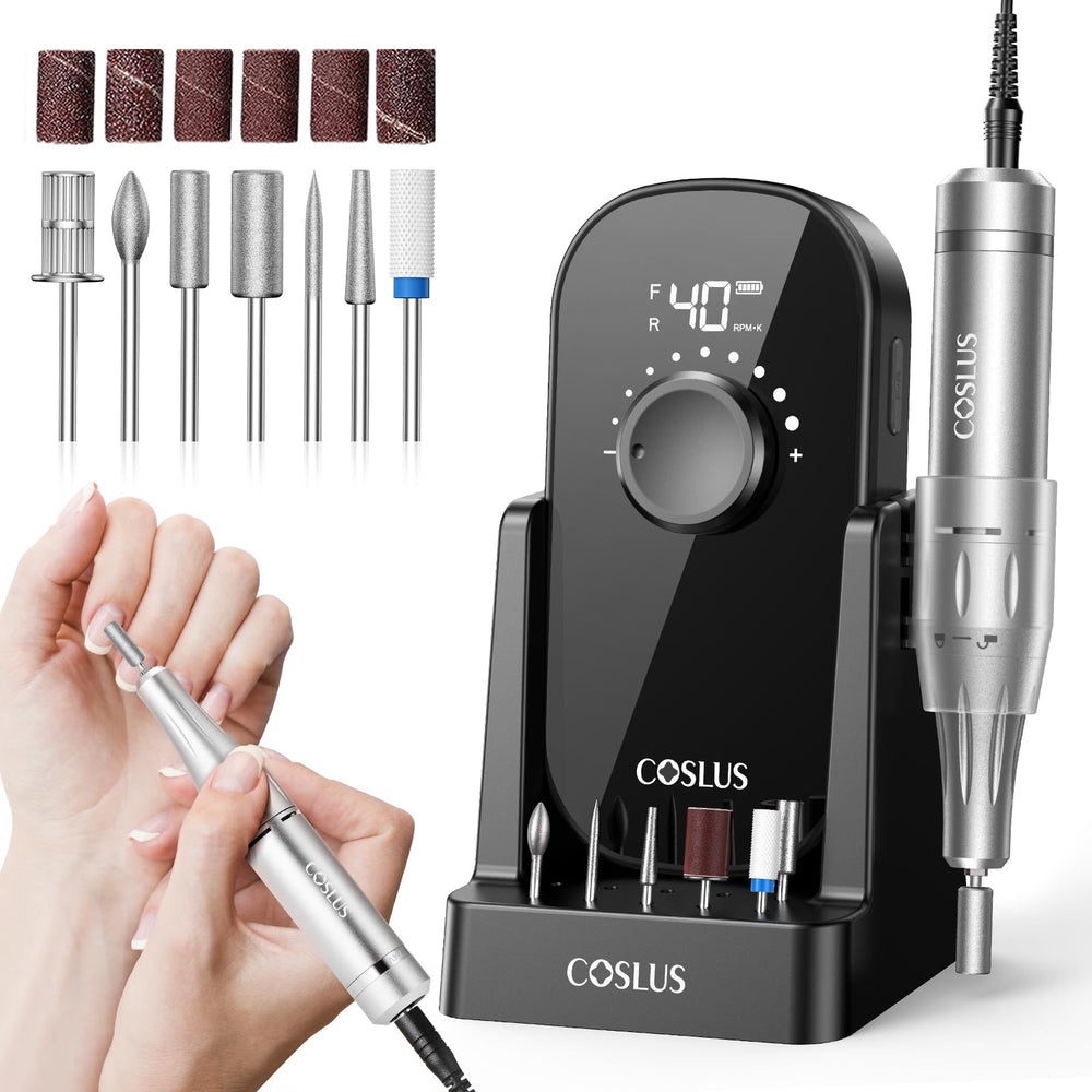 COSLUS nail drill storage base keeps bits organized for quick sessions.