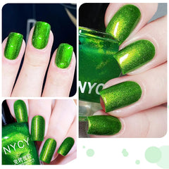 COSMOO Green Nail Polish wear demonstration suggests 7-10 days