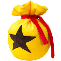 CosplayStudio travel animal bells bag with embroidered star patch, roomy space for cosmetics and small treasures.