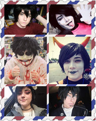 COSPLAZA short black cosplay wig spiky texture adds edgy character flair