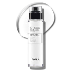 COSRX 6X peptide-toner-serum pump demonstrates quick absorption and elasticity boost.