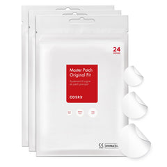 COSRX Acne Pimple Patch absorbing hydrocolloid in action to help calm blemishes.