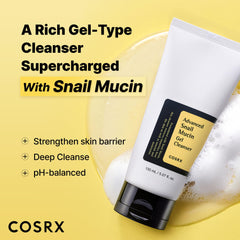 COSRX cleanser closeup showing dense gel texture for gentler cleansing.