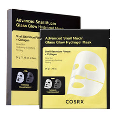 COSRX Advanced Snail Mucin Glass Glow Hydrogel Mask pack for radiant hydration