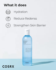 COSRX Hydrium Watery Toner cotton pad application—preps skin for serums with gentle hydration