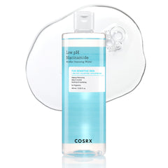 COSRX Low pH Niacinamide Micellar Cleansing Water bottle front view for gentle cleansing.