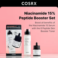 COSRX Niacinamide 15% Serum pump showcases brightening and pore-minimizing potential.