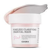 COSRX Pink Pore Clarifying Charcoal Mask packaging highlights a spa-night ritual.