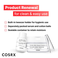 COSRX pure cotton balls in use for precise spot treatment on blemishes.