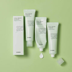 COSRX Pure Fit Cica Intensive Cream outer packaging highlighting soothing centella for redness relief