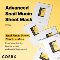 COSRX Snail Mucin Sheet Mask pack open showing value and ease of use
