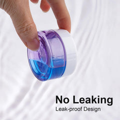 Cosywell travel cream jars with leak-proof lid demonstrating spill-free packing during trips
