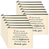 Coume thank you bag with inspirational quote on canvas for mentors.