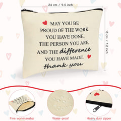 Coume bag with secure zipper closure for cosmetics.