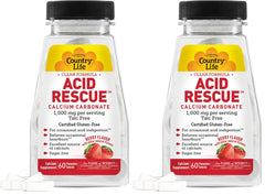Country Life Acid Rescue bottle for convenient on-the-go heartburn relief.