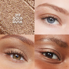 CoverGirl Clean Eye Color Gold Dusk arm swatch highlights crease-free, long-wear finish.