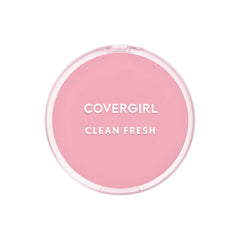 COVERGIRL Clean Fresh Pressed Powder Porcelain compact ready for use, natural-looking finish