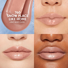 CoverGirl Clean Fresh Yummy Plumper Lip Gloss mint flavor close-up emphasizes refreshing sensation.