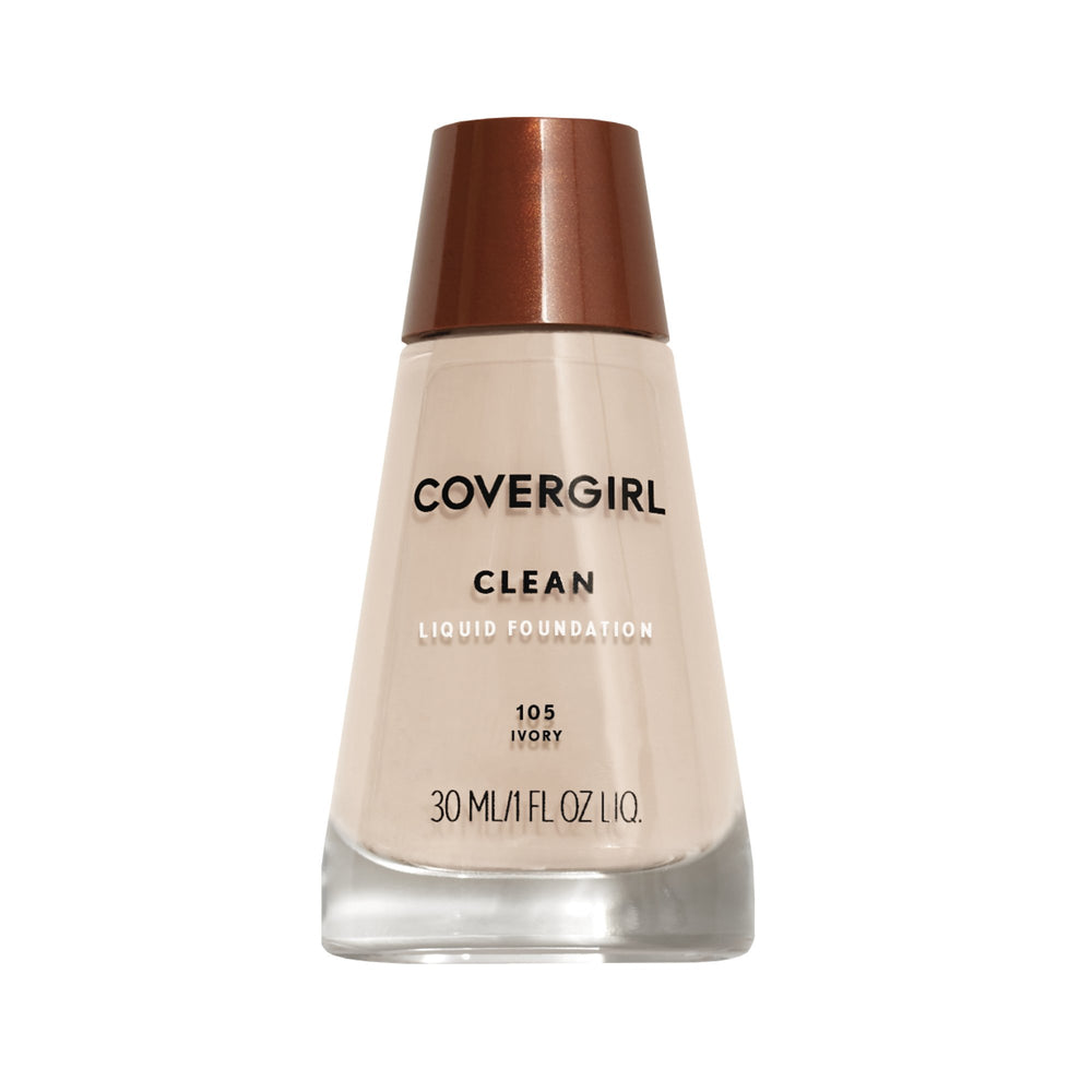 COVERGIRL Clean Makeup Foundation bottle shows breathable, lightweight coverage.