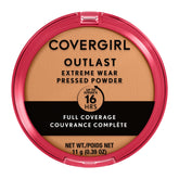 COVERGIRL Outlast Extreme Wear pressed powder Natural Tan compact highlights shine-control for all-day wear