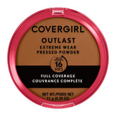 COVERGIRL Outlast Extreme Wear pressed powder soft sable compact open for long-wear finish