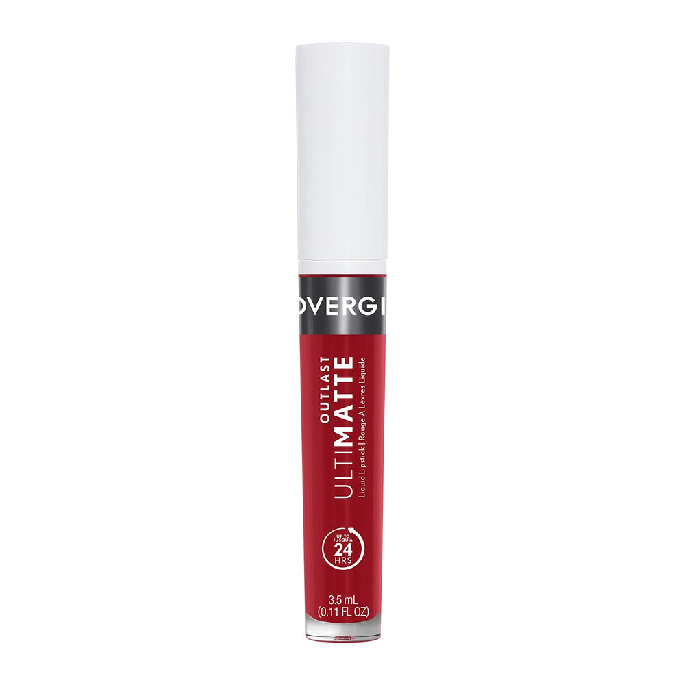 CoverGirl Outlast Ultimatte Wine O'Clock swatch shows rich matte color with long-lasting wear.