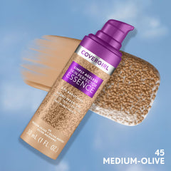 CoverGirl Simply Ageless bottle highlights 71% water for instant moisture.