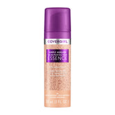 Covergirl Simply Ageless bottle close-up shows radiant, hydrated skin.