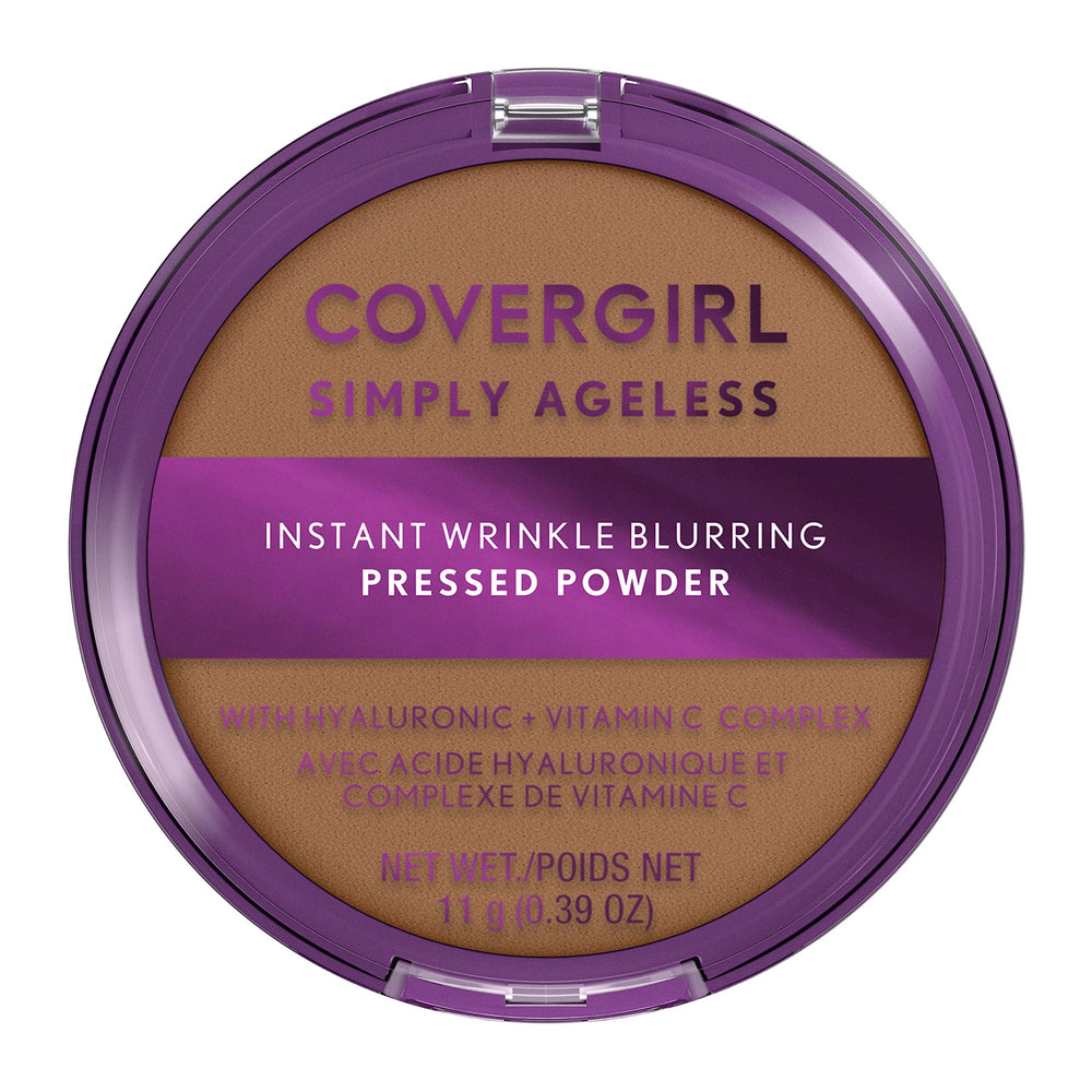 CoverGirl Simply Ageless Soft Sable powder compact for smoother complexion and shine control.