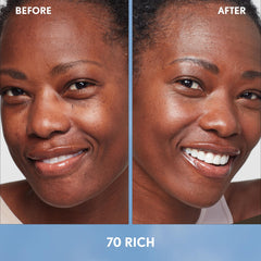 Covergirl Simply Ageless tinted application demonstrates natural, skin-like coverage.
