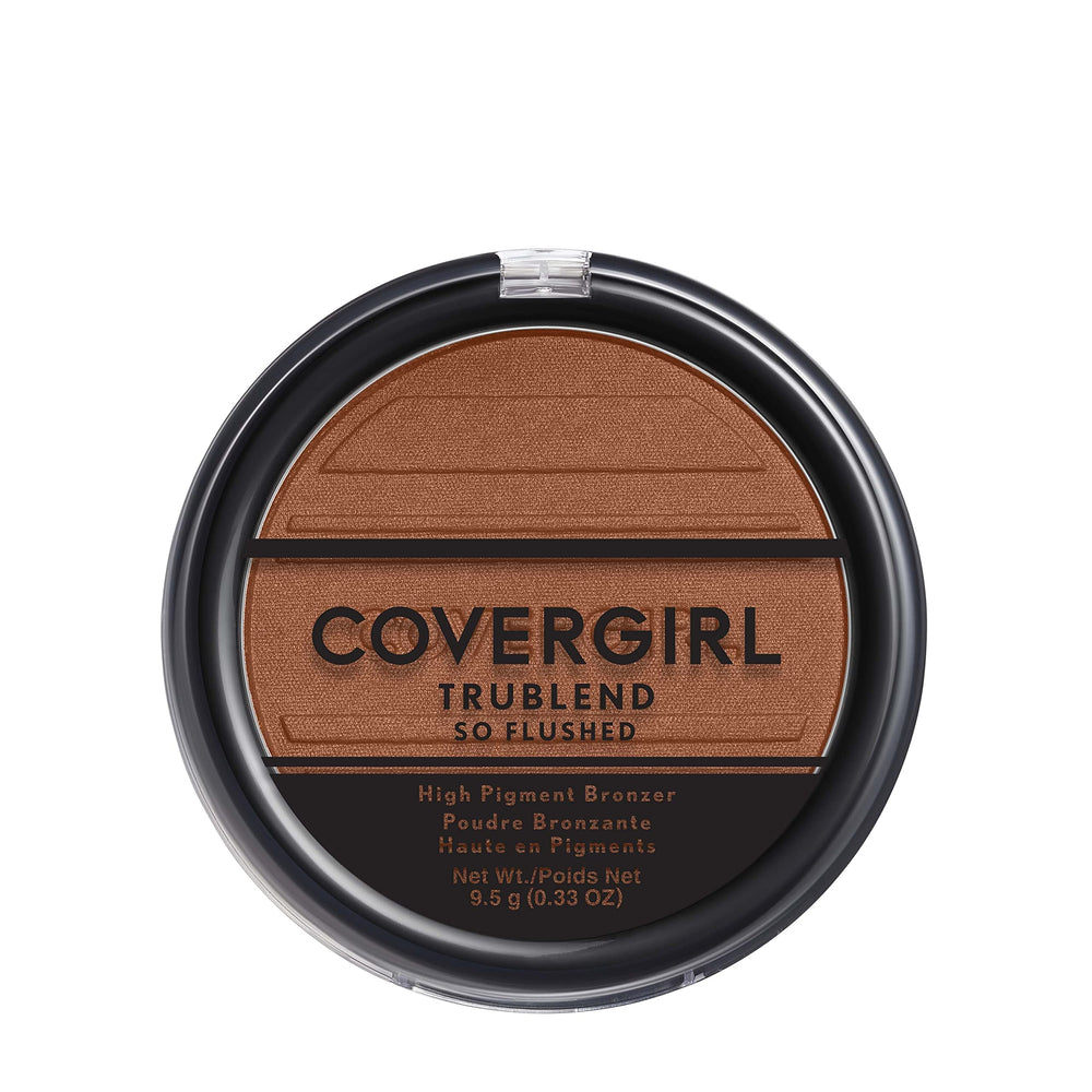 CoverGirl So Flushed Ebony bronzer compact closeup shows creamy texture for smooth, buildable color