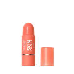 CoverGirl Trublend Balm Stick Radiant Peach outer packaging highlights vegan easy-apply makeup.