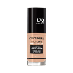 CoverGirl TruBlend Matte Made foundation Natural Ivory bottle close-up showing a smooth matte finish.