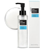 Coxir Ultra Hyaluronic Cleansing Oil bottle shown for daily makeup removal with hydration.