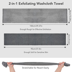 Coxotom Exfoliating Washcloth soft texture closeup emphasizes gentle scrub for sensitive skin